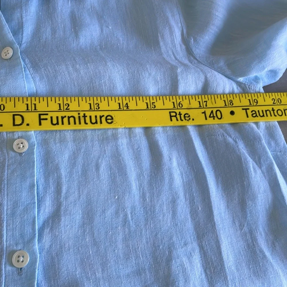 J Jill- blue long linen shirt- small - Picture 9 of 9